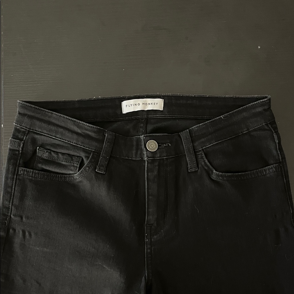 Flying Monkey Women's mid rise Black Jeans